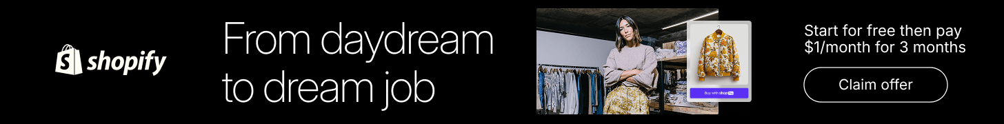 Prueba Shopify x $1 durante 3 meses
