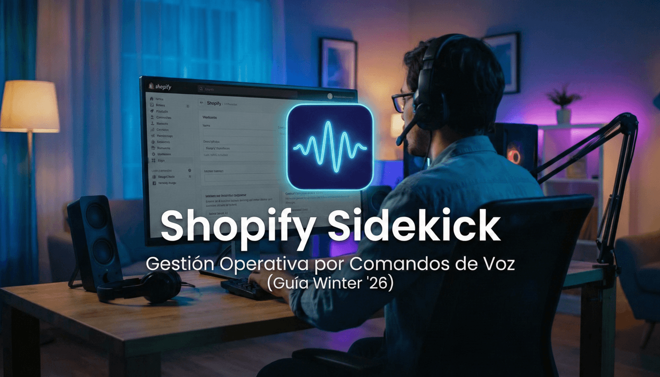 Tutorial Shopify Sidekick: Gestión Operativa por Comandos de Voz (Guía Winter '26)