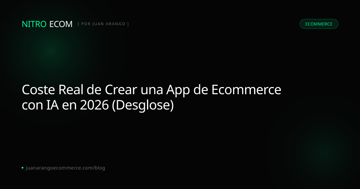 Coste Real de Crear una App de Ecommerce con IA en 2026 (Desglose ...