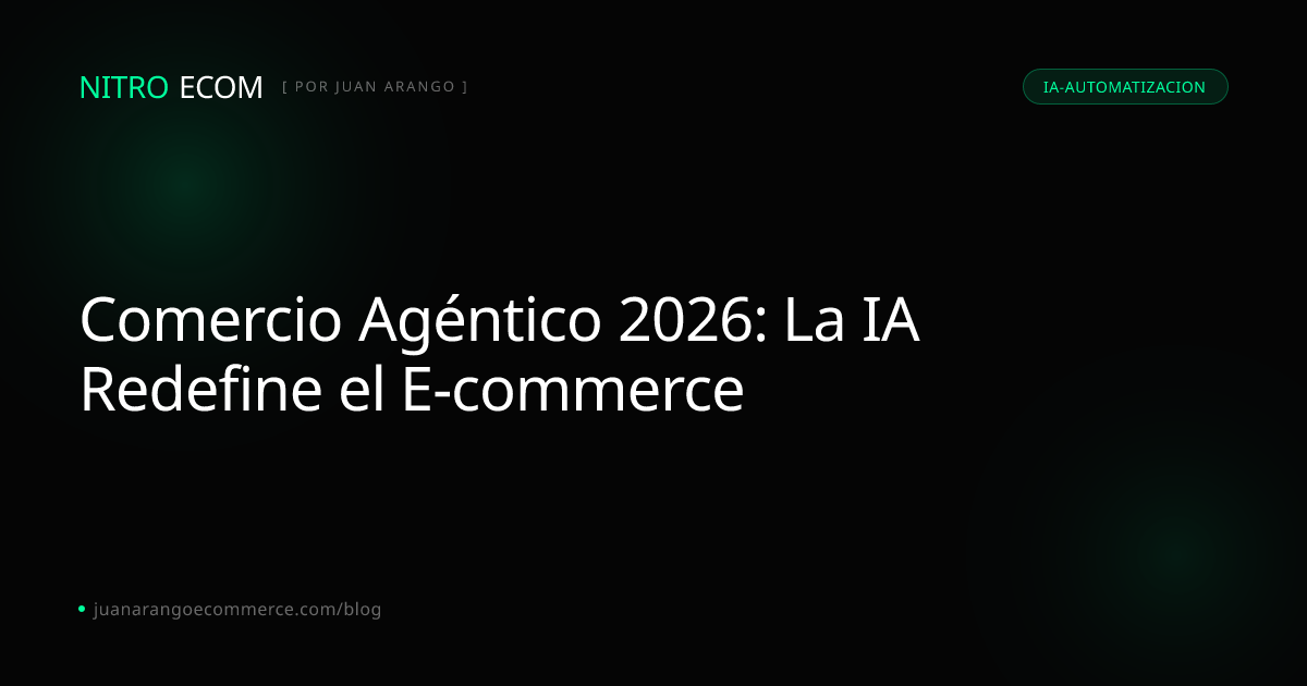 Comercio Agéntico 2026: La IA Redefine el E-commerce | Blog Nitro Ecom ...