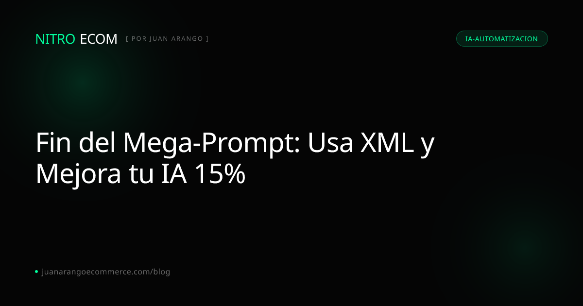 Fin del Mega-Prompt: Usa XML y Mejora tu IA 15% | Blog Nitro Ecom ...